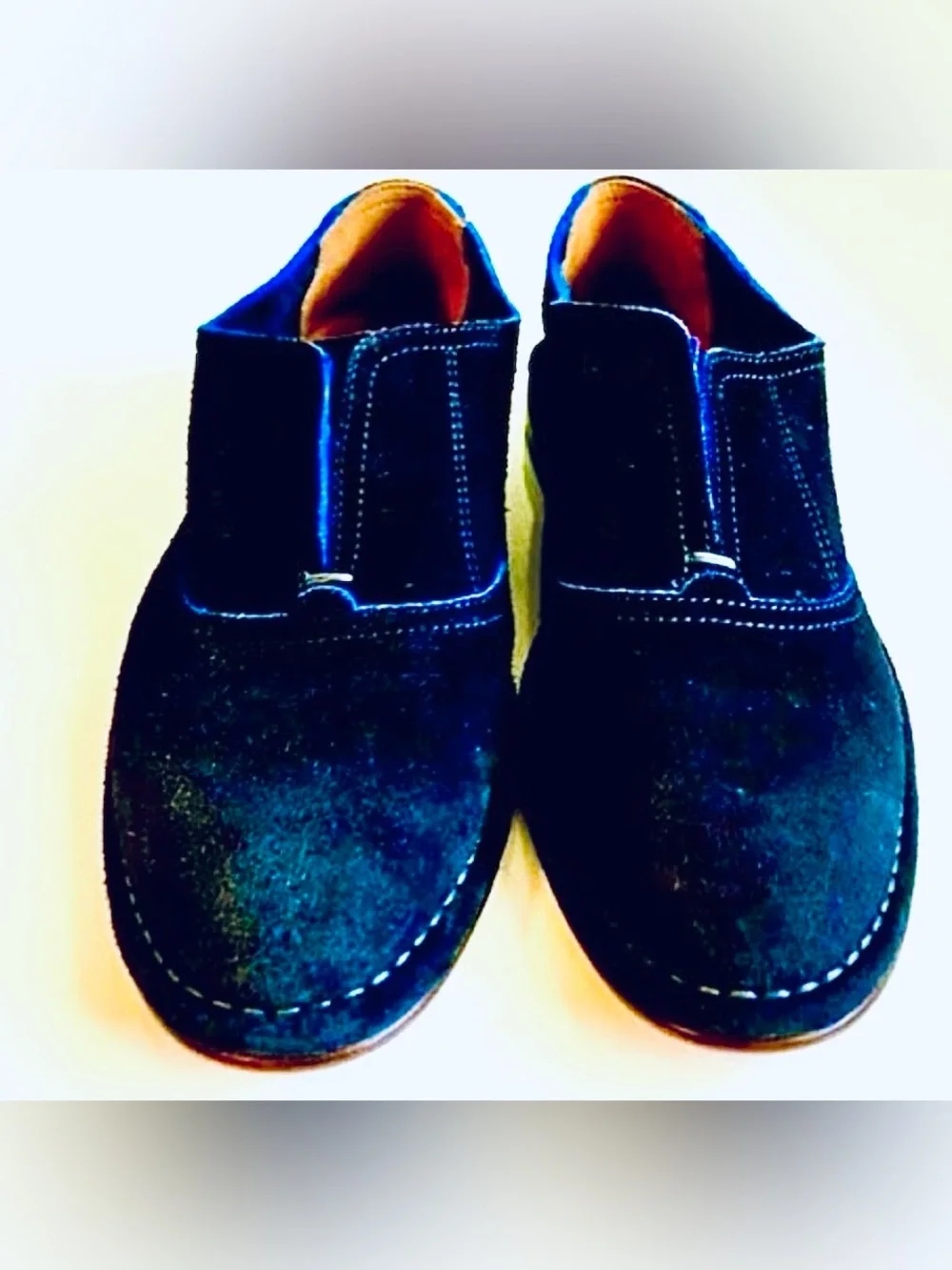 New TRASK Avery Blue Suede Slip-on Loafers 7 MSRP $228